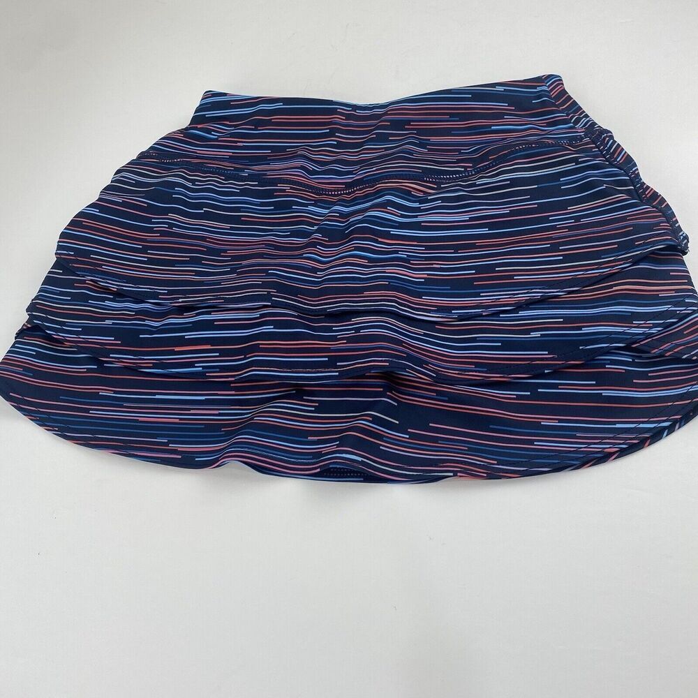 Athleta Swagger Tennis‎ Athletic Skort Blue Multicolor Stripe XXS 75321 Used